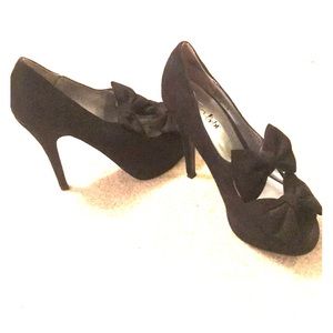 Limelight Black Double Bow Stilettos